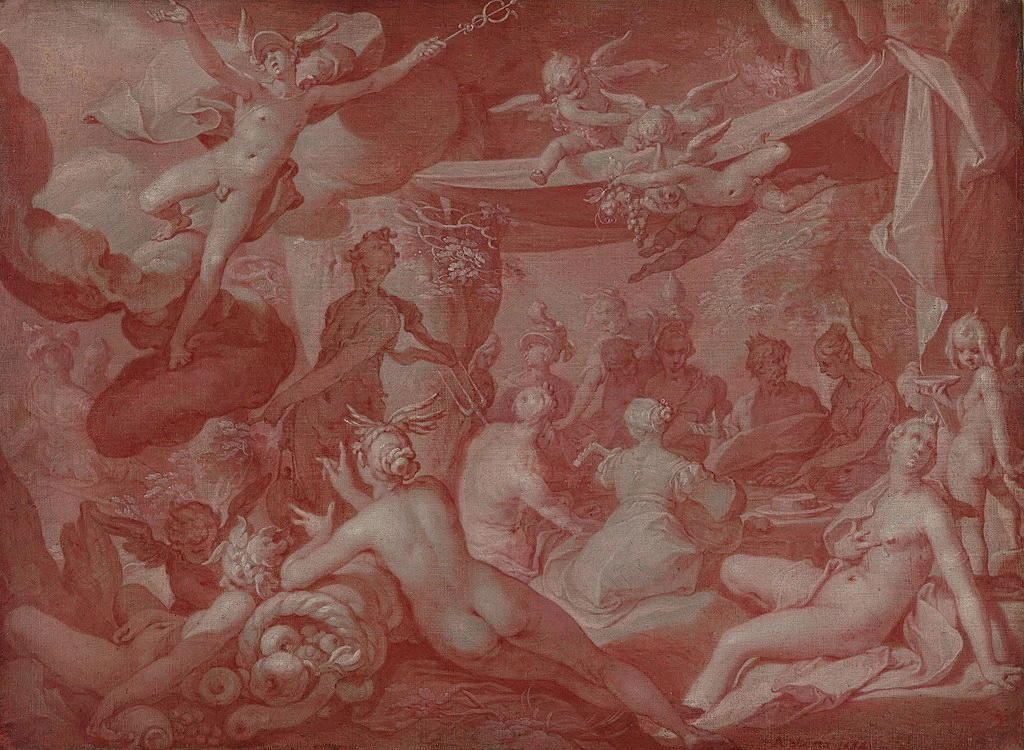 Bozzetto per il pasto alle nozze di Peleo e Teti - Mauritshuis